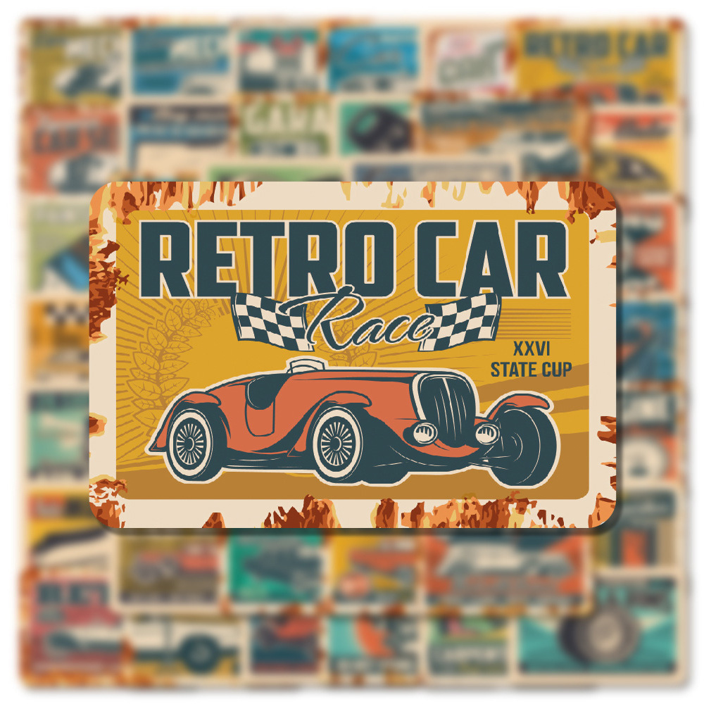 Kids Toys Vintage - 10/30/50pcs Retro Ads Car Stickers Graffiti