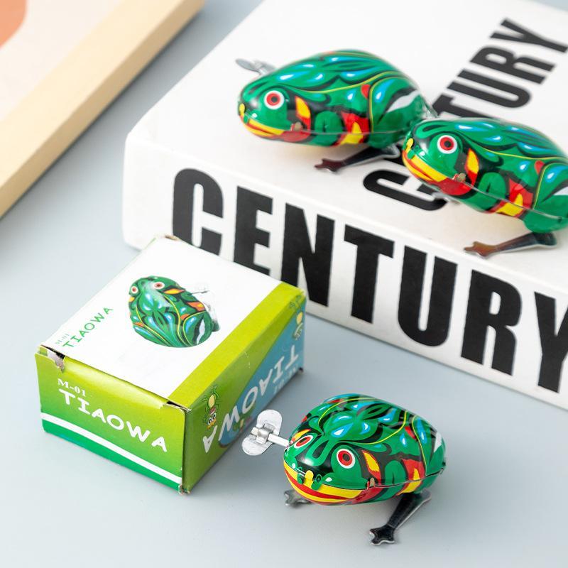 Kids Toys Vintage - Vintage Tin Jumping Frog Toy 1/2/5Pcs