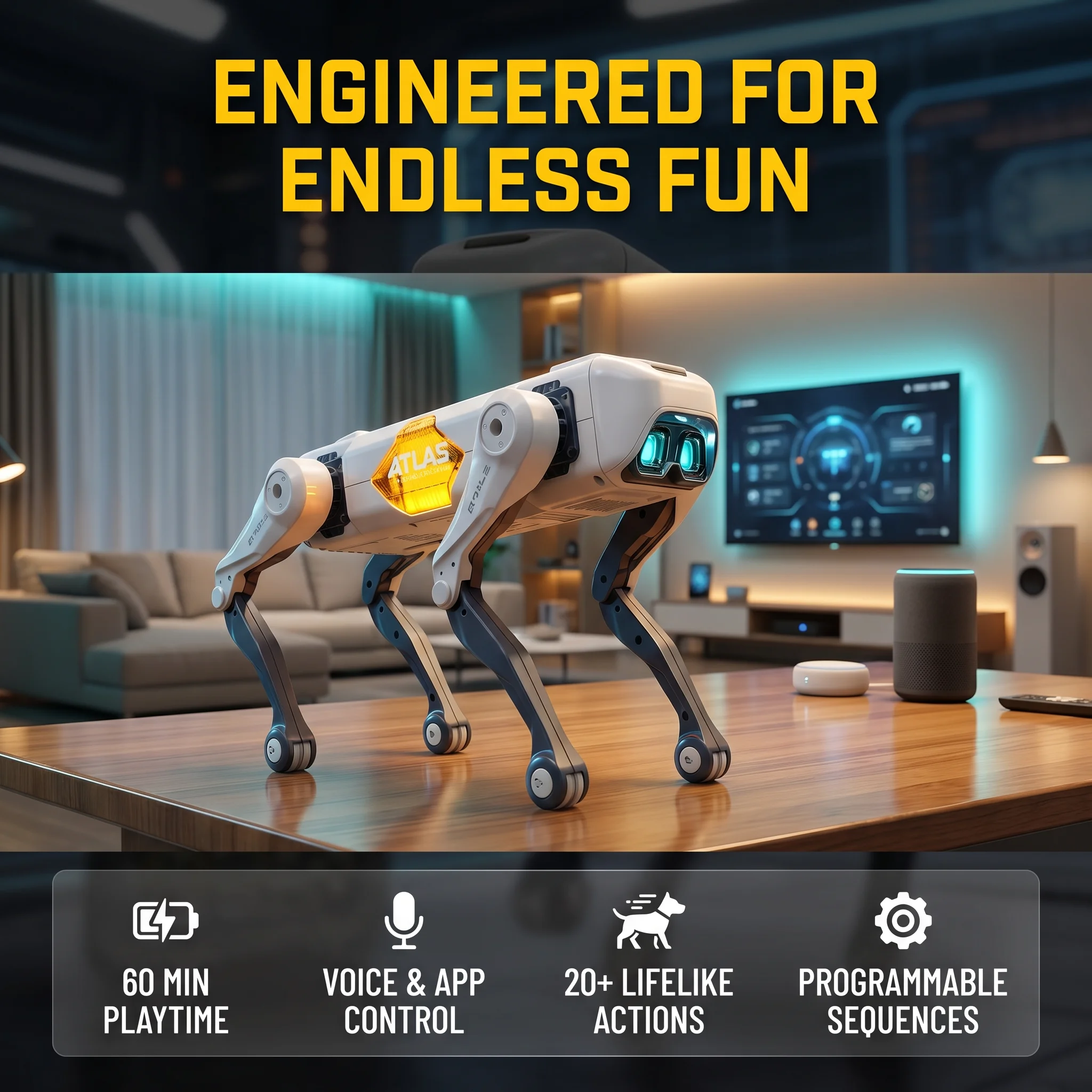 Kids Toys Young - AI Smart Robot Dog, Voice &