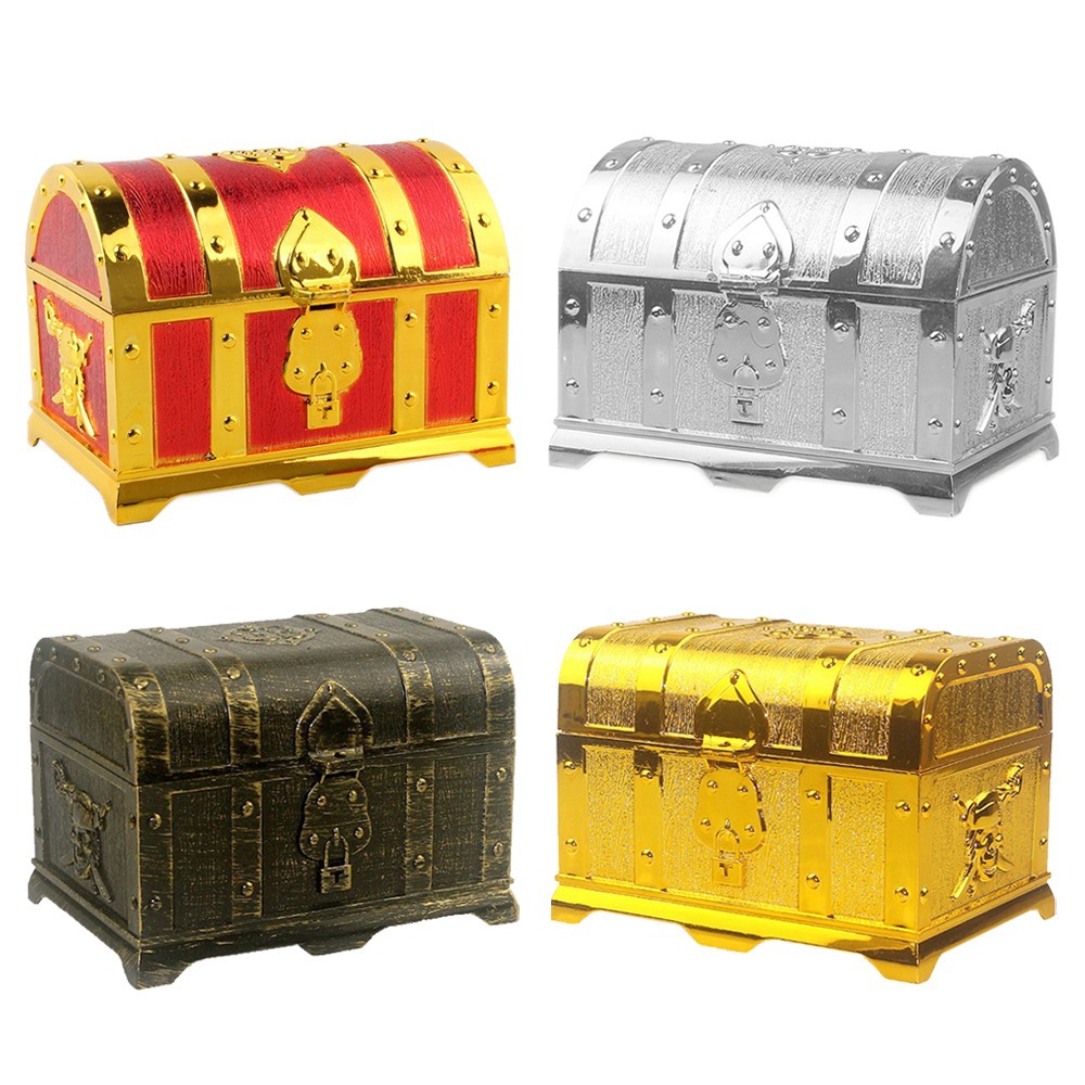 Kids Toys Vintage - Pirate Treasure Chest Decoration Household Storage