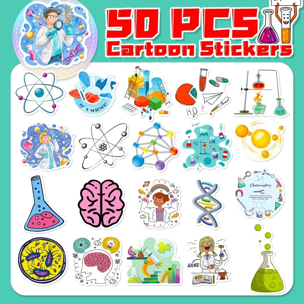 50PCS Cartoon Science Lab Stic - огляд і ціна Kids Toys Vintage