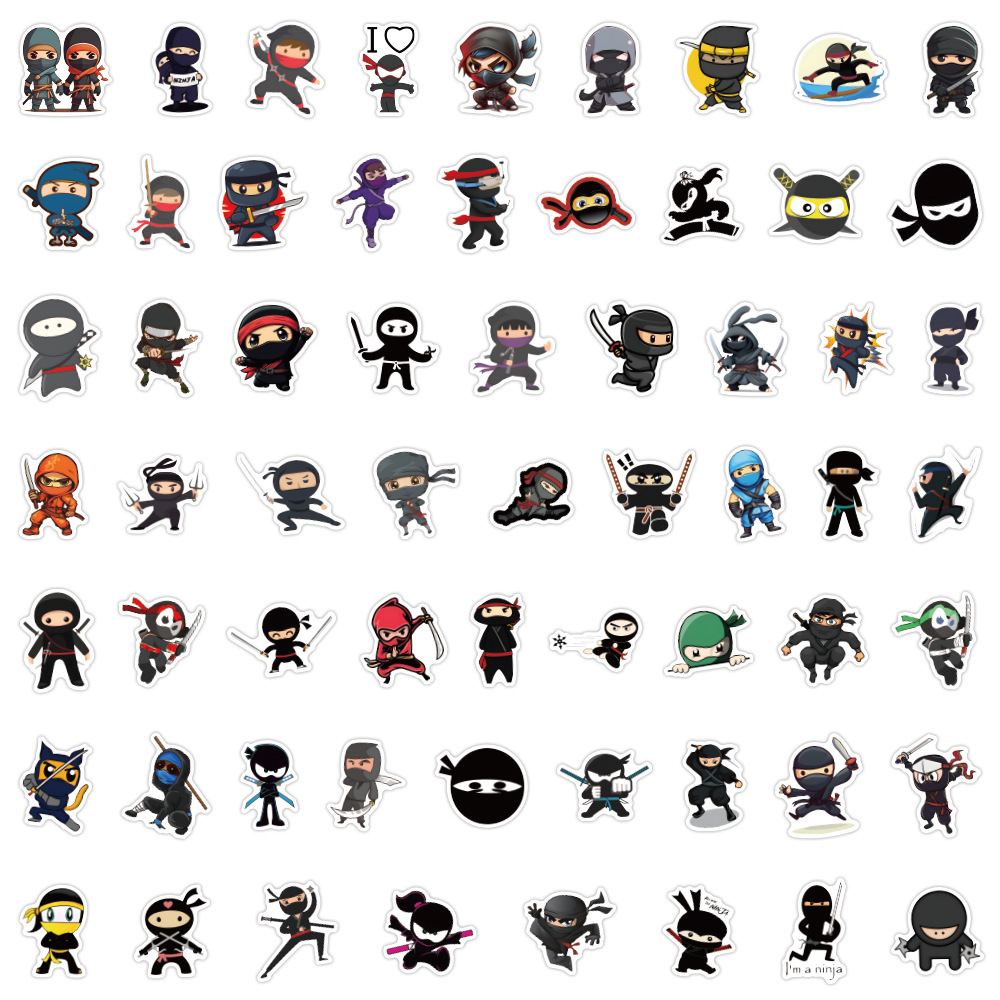 60PCS Ninja Samurai Cartoon Im - огляд і ціна Kids Toys Cartoon Images