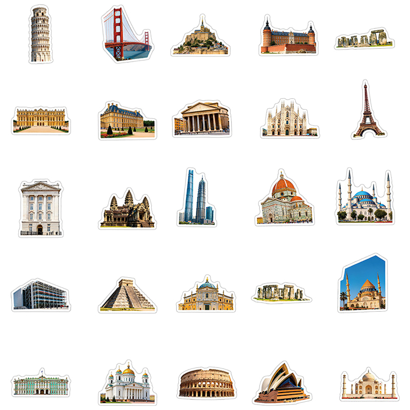 50PCS Famous City Landmark Tra - огляд і ціна Kids Toys Vintage