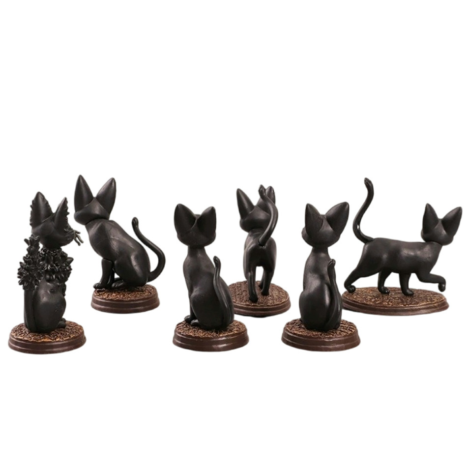 6pcs/set Cartoon Black Cat Jij - огляд і ціна Kids Toys Jiji