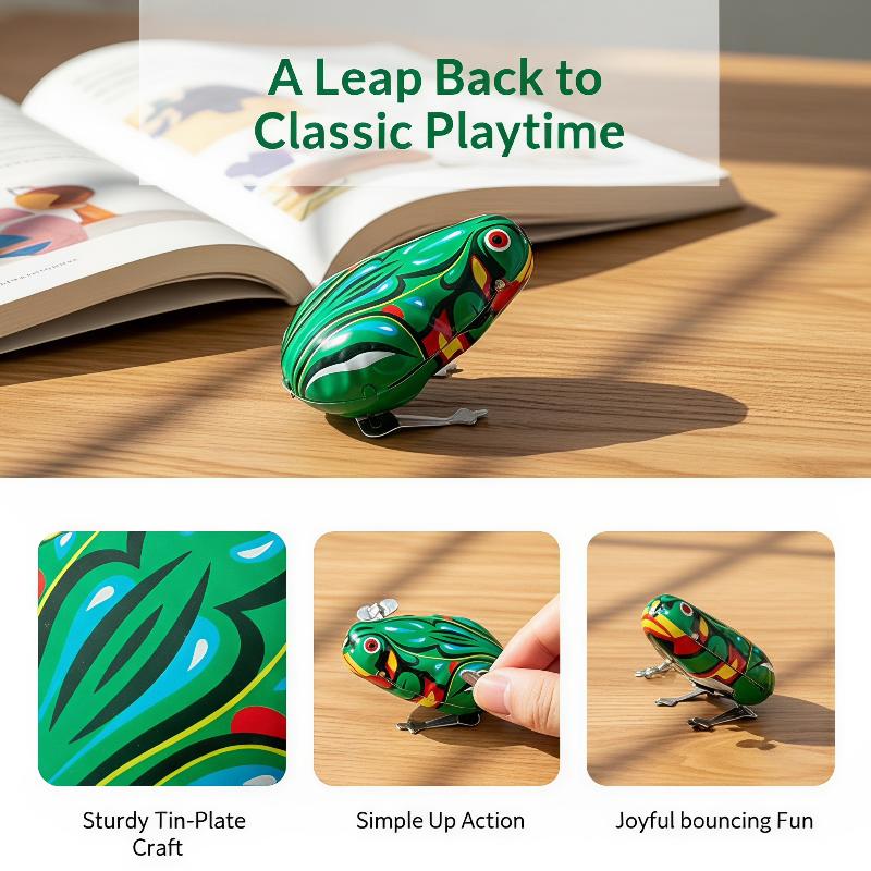 Vintage Tin Jumping Frog Toy 1 - огляд і ціна Kids Toys Vintage