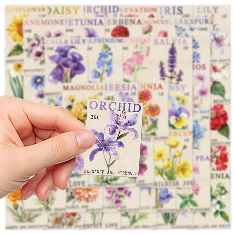 50PCS Vintage Flower Postage S - огляд і ціна Kids Toys Vintage