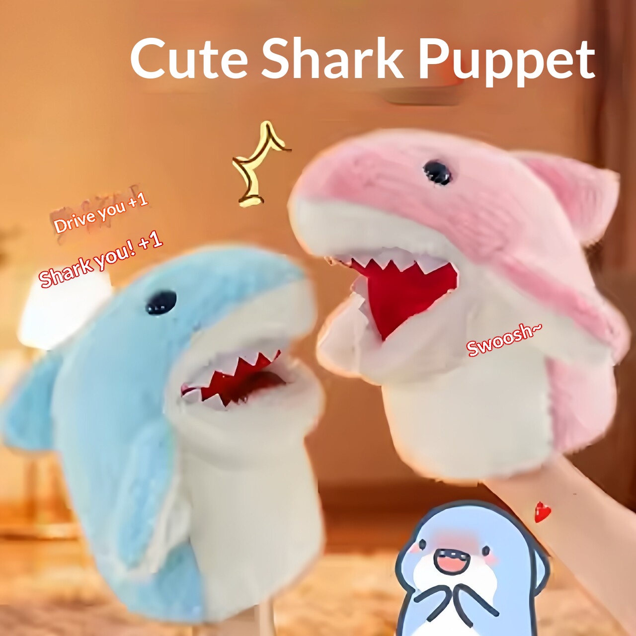 Shark Hand Puppet Plush Shark  - огляд і ціна Kids Toys Young