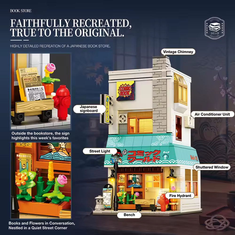 Bookstore Building Blocks Japa - огляд і ціна Kids Toys Stores