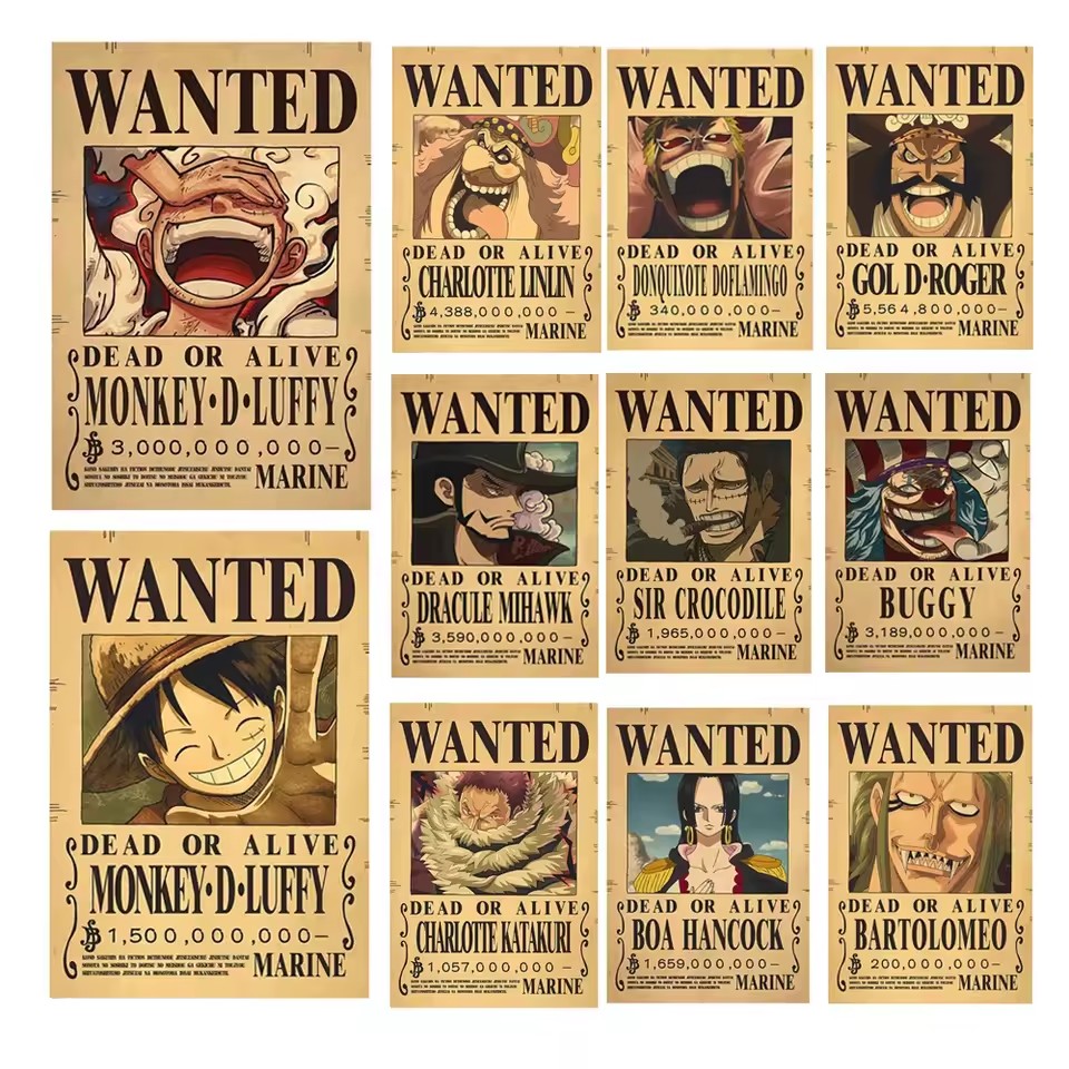 Anime One Piece Bounty Wanted  - огляд і ціна Kids Toys Vintage