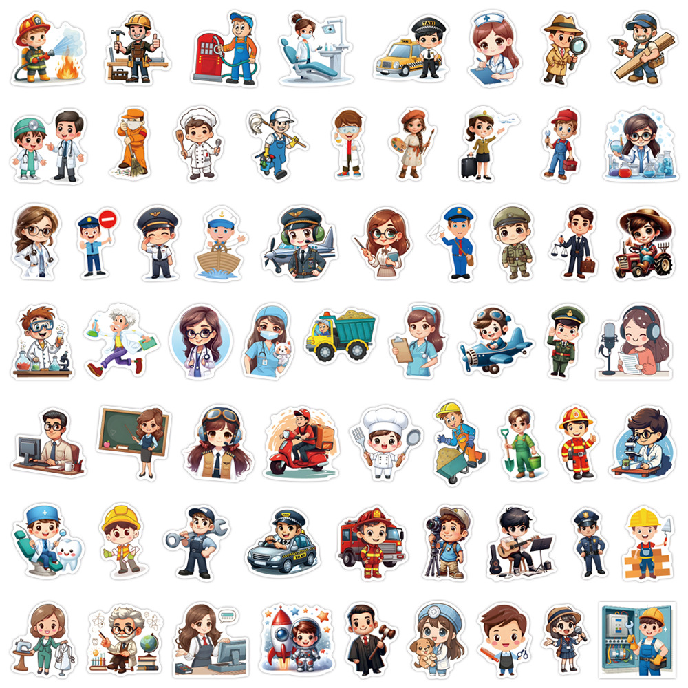 60PCS Career Work Career Stick - огляд і ціна Kids Toys Cartoon Images