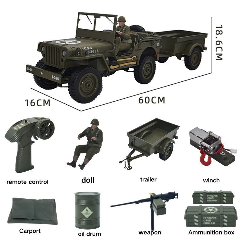 JJRC C8815 RC Car 1941 JEEP WI - огляд і ціна Kids Toys Under $10