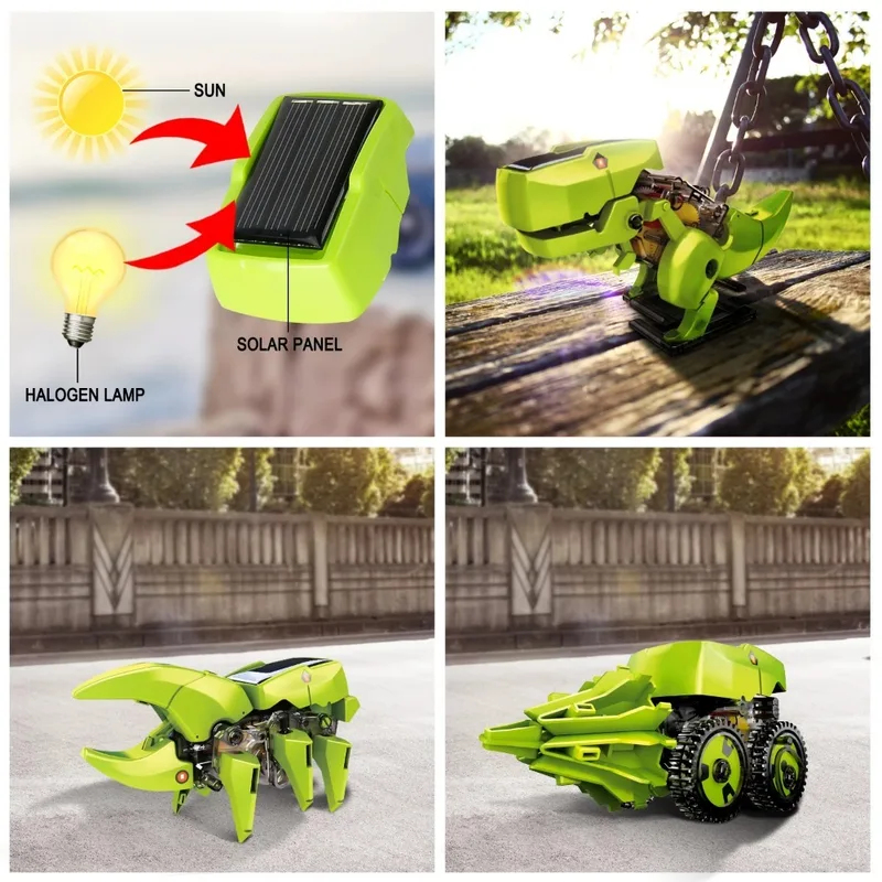 3-in-1 Solar Robot Kit, Dinosa - огляд і ціна Kids Toys Under $10
