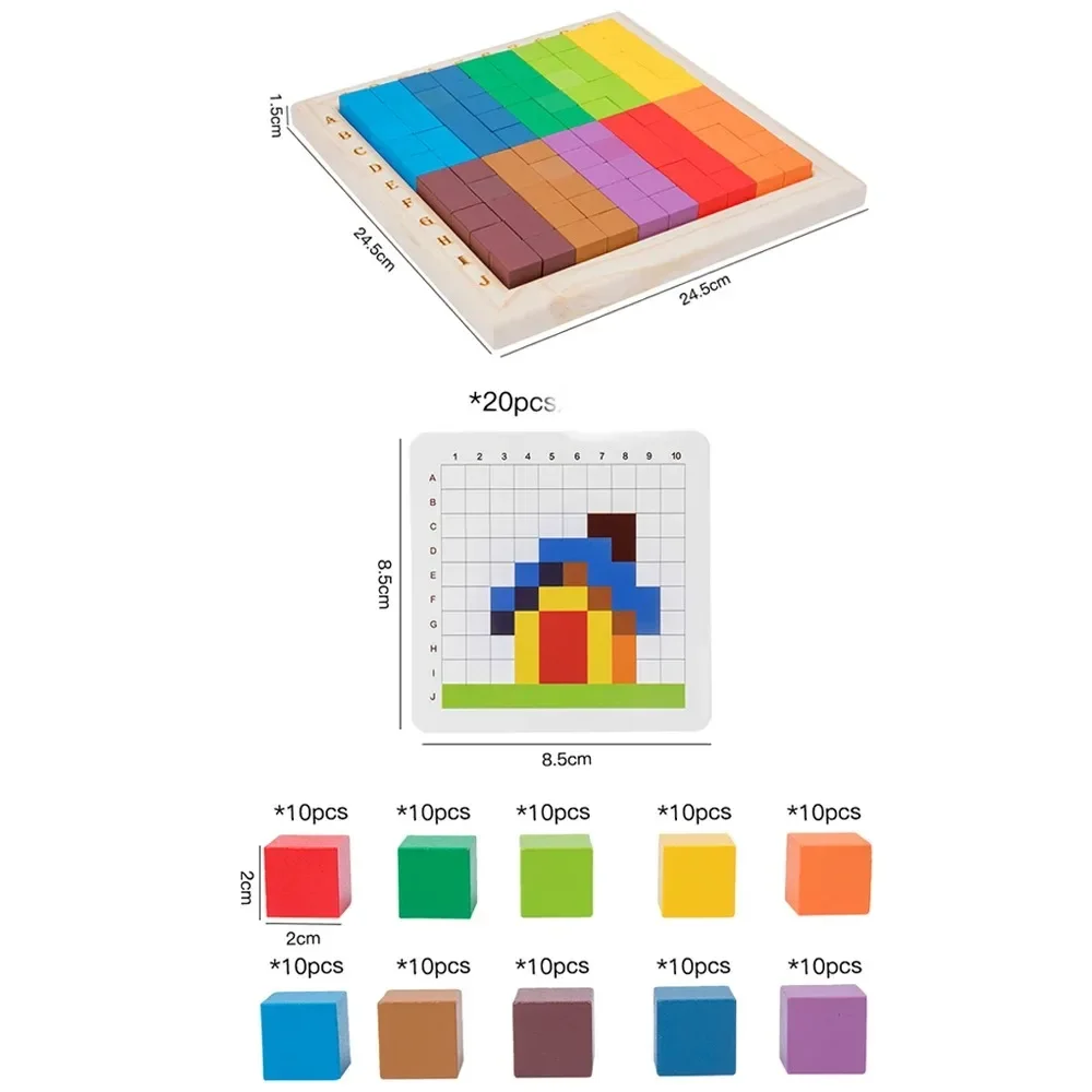 Montessori Color Counting Buil - огляд і ціна Kids Toys Under $10