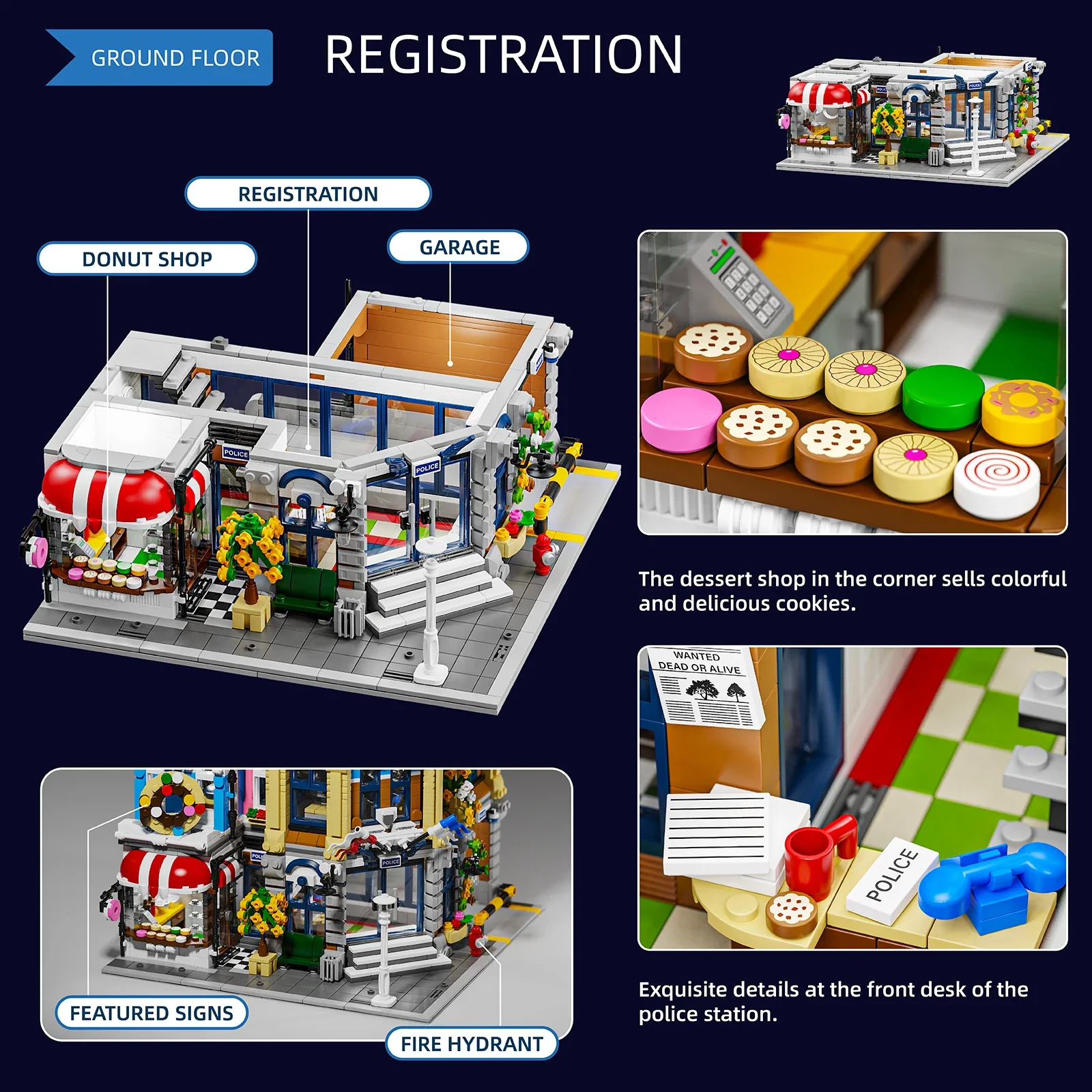 Town Police Station with 6 Fig - огляд і ціна Kids Toys Stores